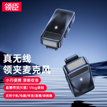 领臣无线领夹麦克风直播收音麦一拖一收音器手机直播主播声卡降噪抖音短视频拍摄K歌录音户外便携话筒小蜜蜂	